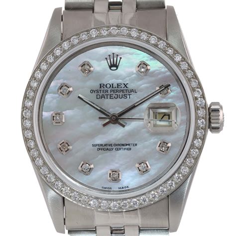 used rolex datejust 36mm|rolex 36mm datejust diamond bezel.